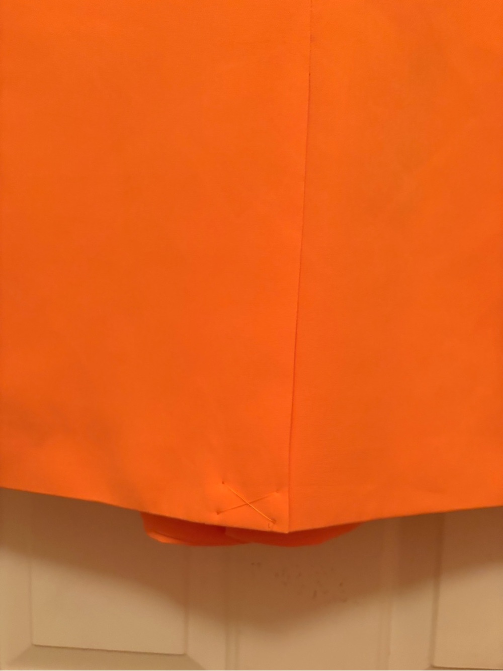 DKNY Bright Orange Double-Breasted Trench Blazer - Picture 6 of 8